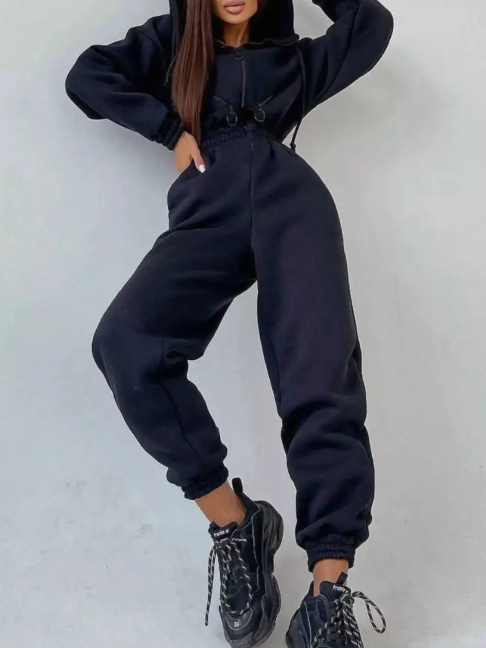 Hooded Zip Jumpsuit