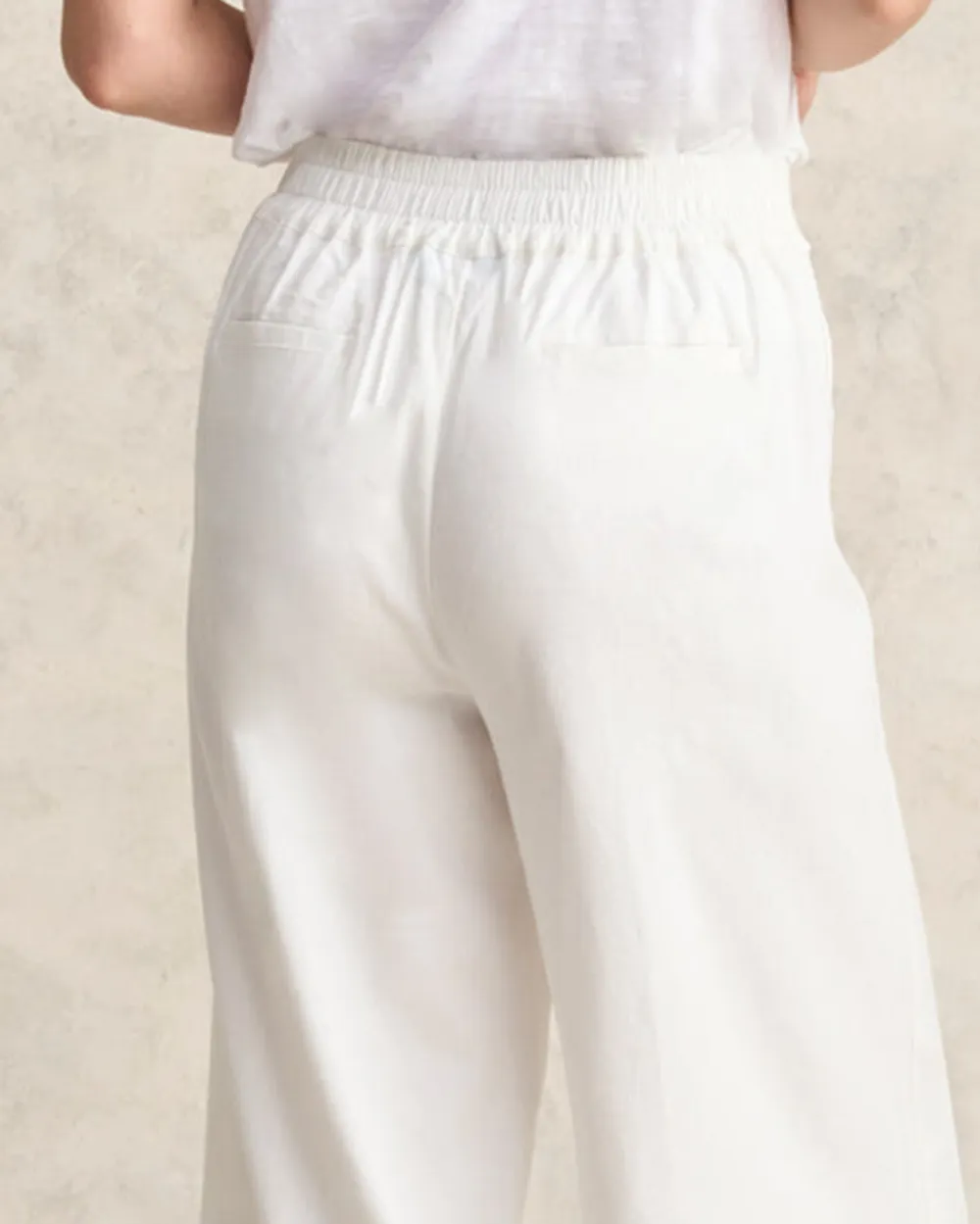 Linen Culotte - White