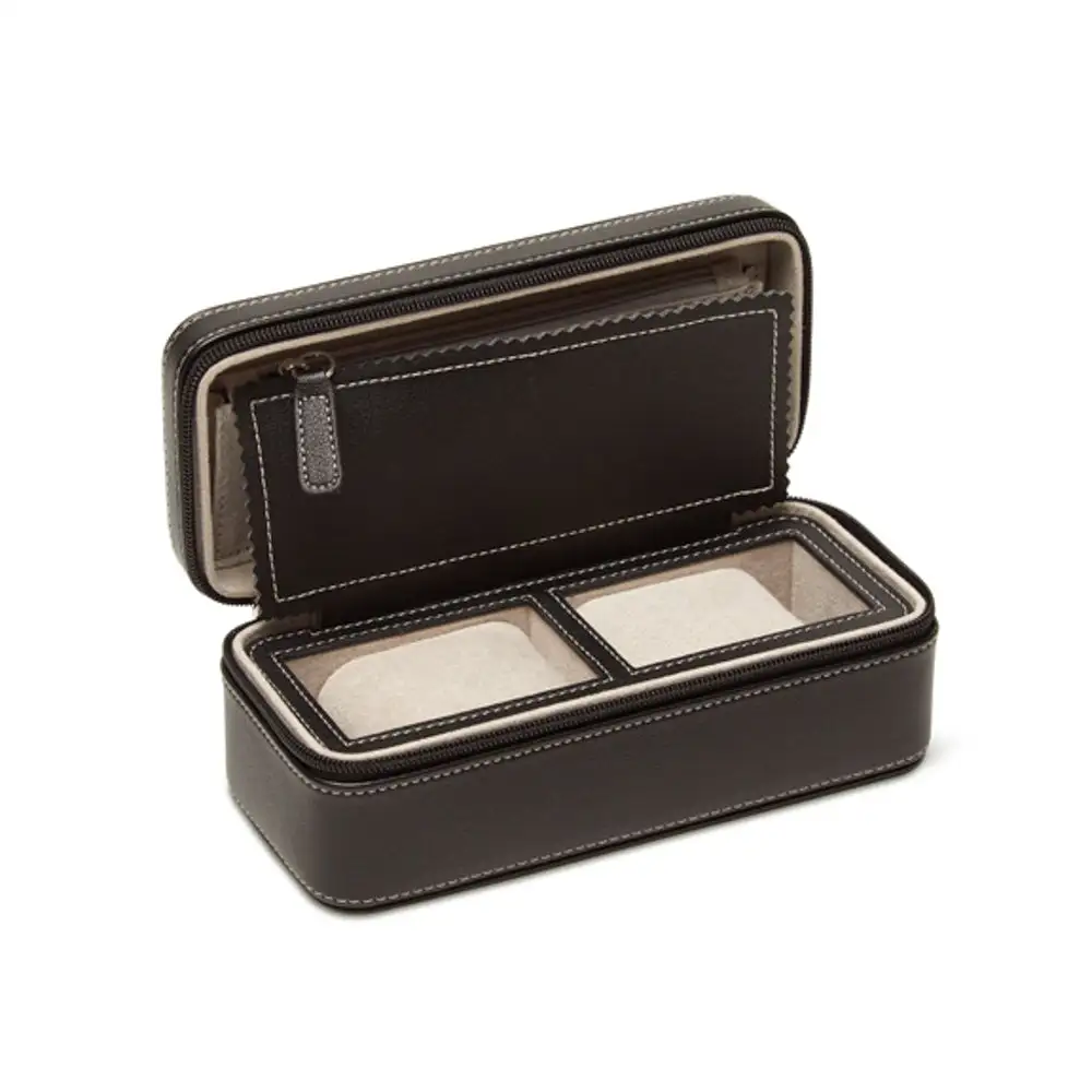 Zippered Dual Watch Travel Case