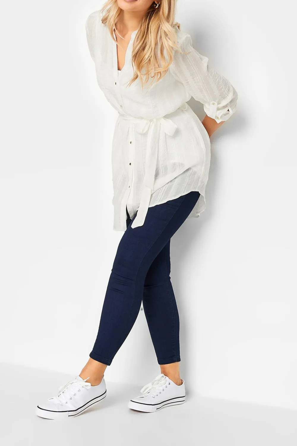 Women's Soft Three-Quarter Sleeve Solid Color Shirt