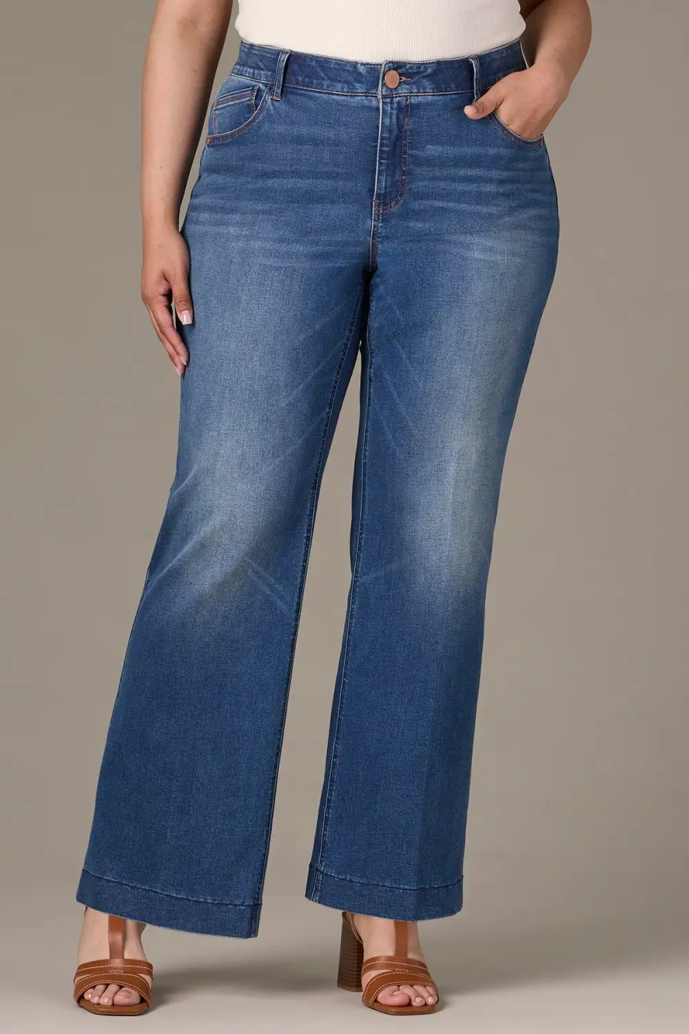 Plus Size High Rise Wide Leg Jeans