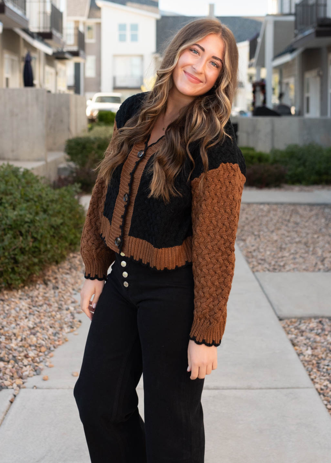 Taylor Black Knit Cardigan