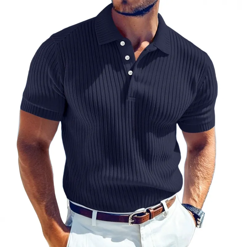 Soft Touch Short Sleeve Collared Knit Shirt