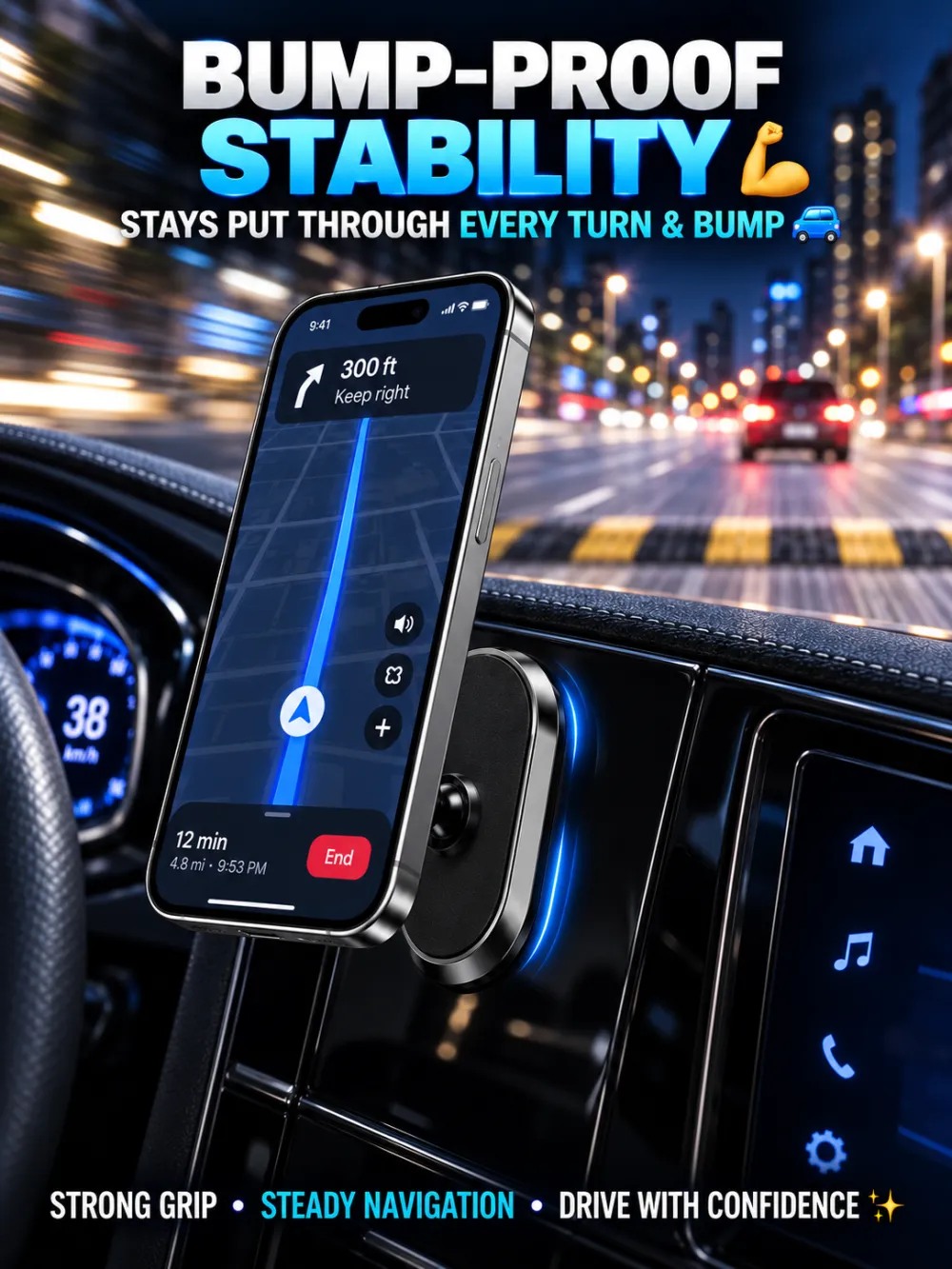 Magnetic Phone Holder to Tablet Holder Car Phone Mount 2/3PCS Car Magnetic Phone Holder Mount Universal Suction Cup Navigation Stand Adjustable 360° Rotation for Car Accessories Phone Stand