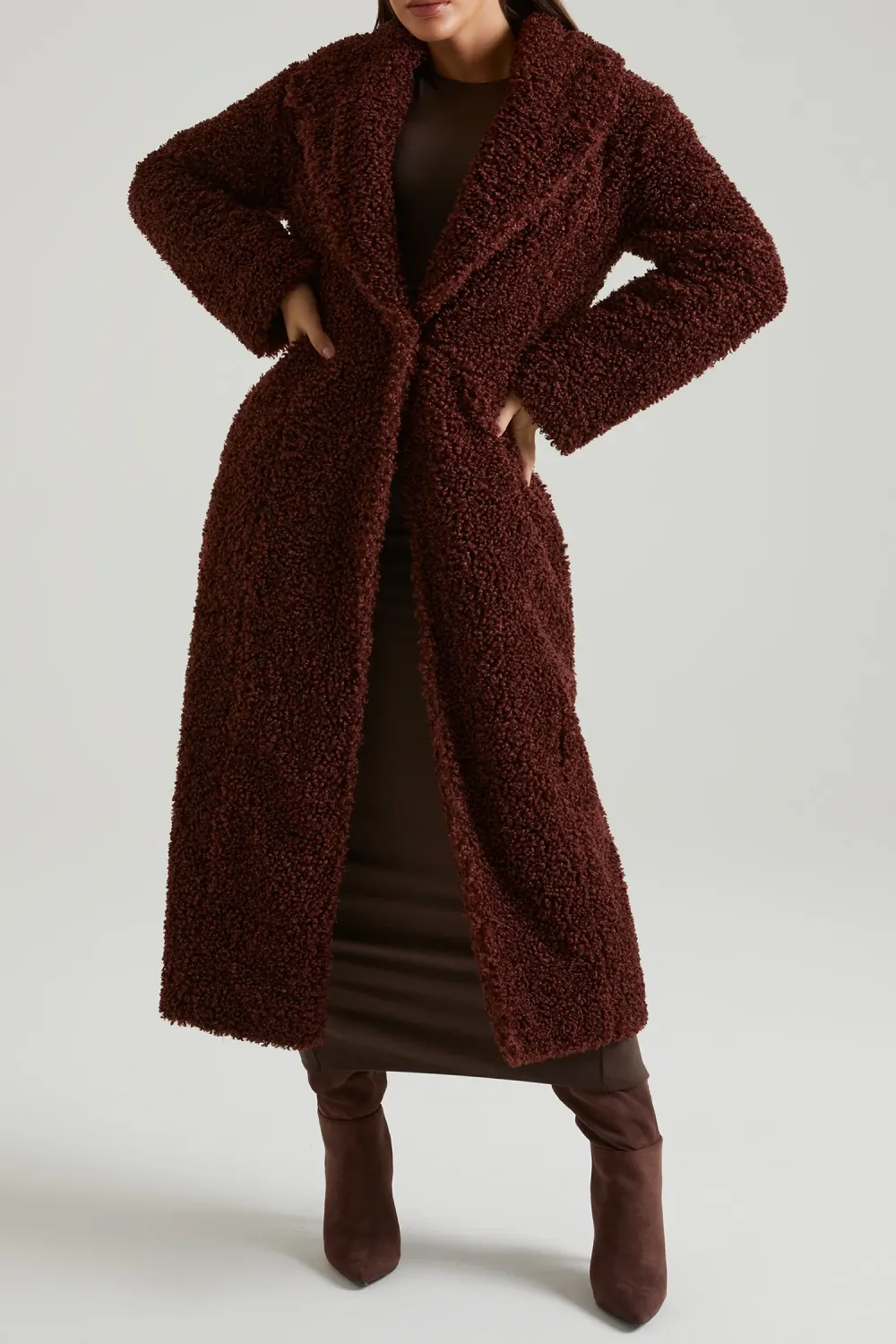 Constant Temperature Lambskin Long Warm Coat