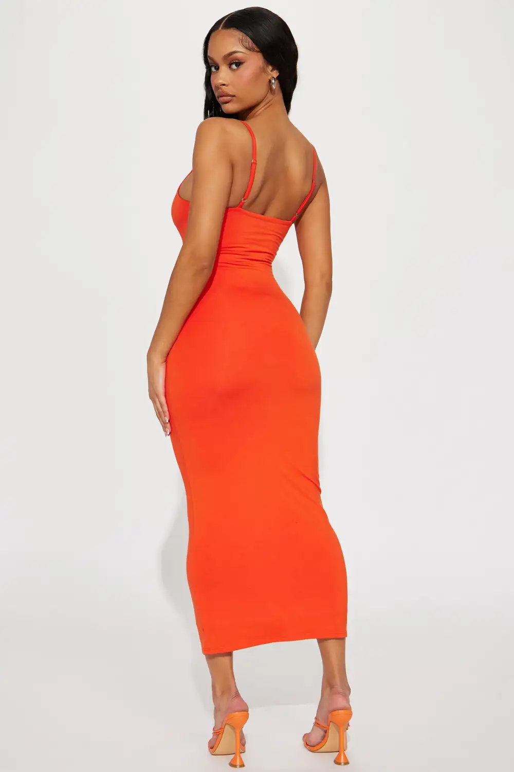 Ajay Midi Dress - Orange