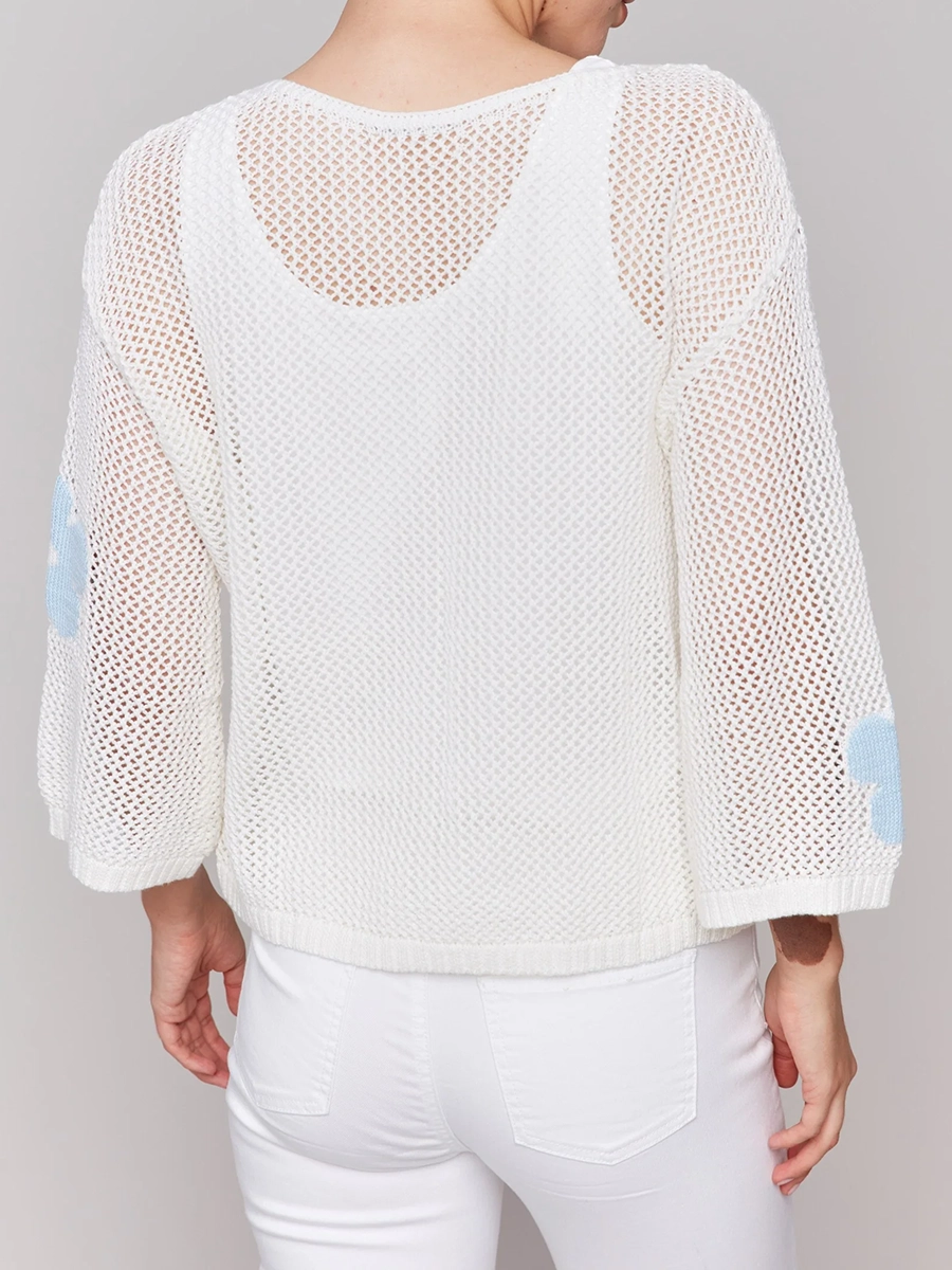 Women's Lively and Cute Star Hollow Blouse