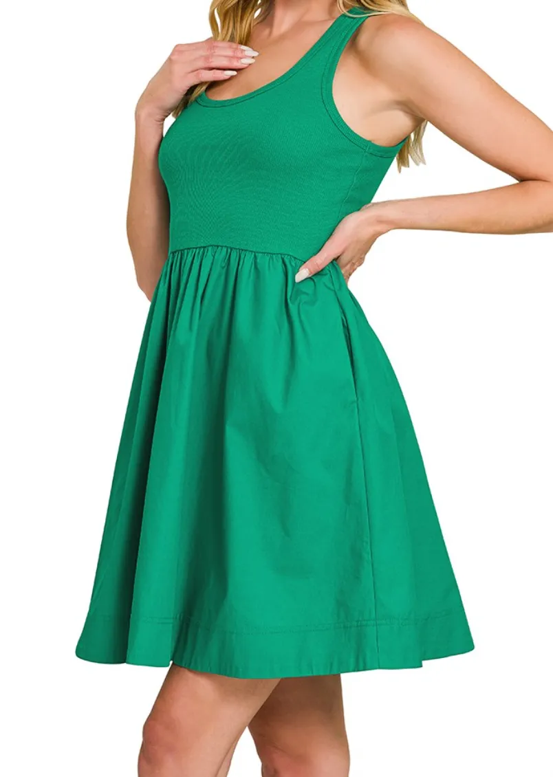Sleeveless Tank Day Dress