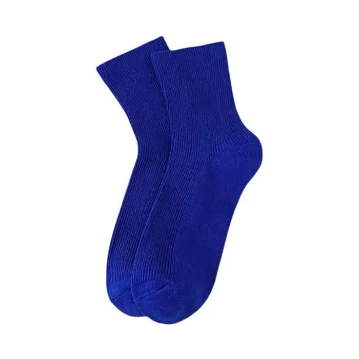 Soft Ribbed Crew Socks
