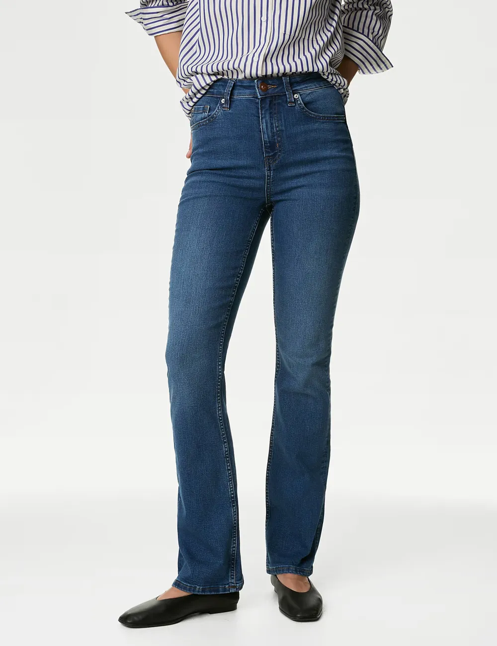 Womens Casual Slit Jeans