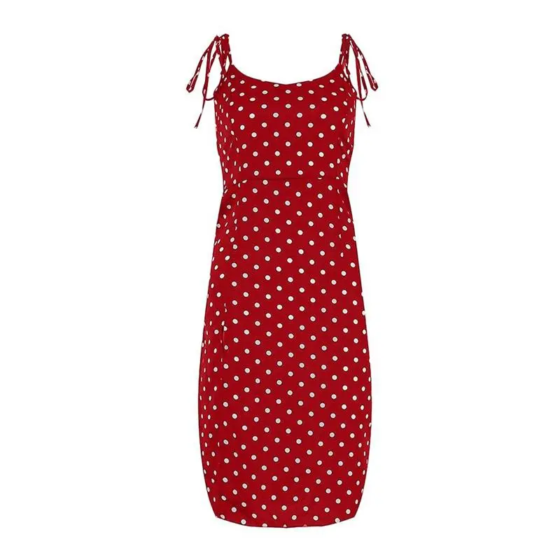 Women's Polka Dot Sleeveless Summer Dress
