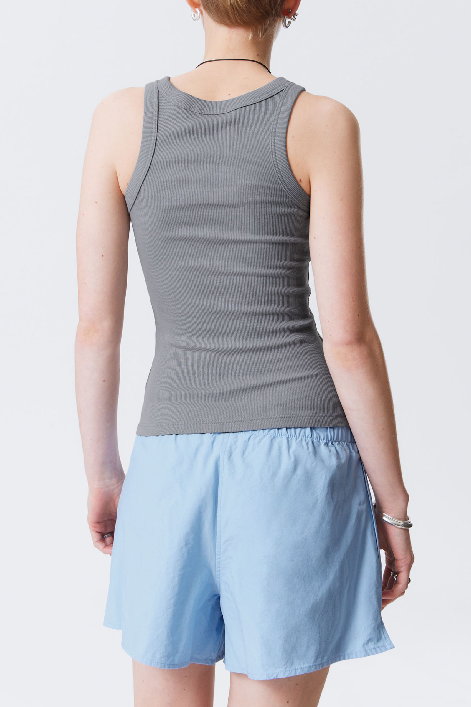 Rib Crew Neck Tank