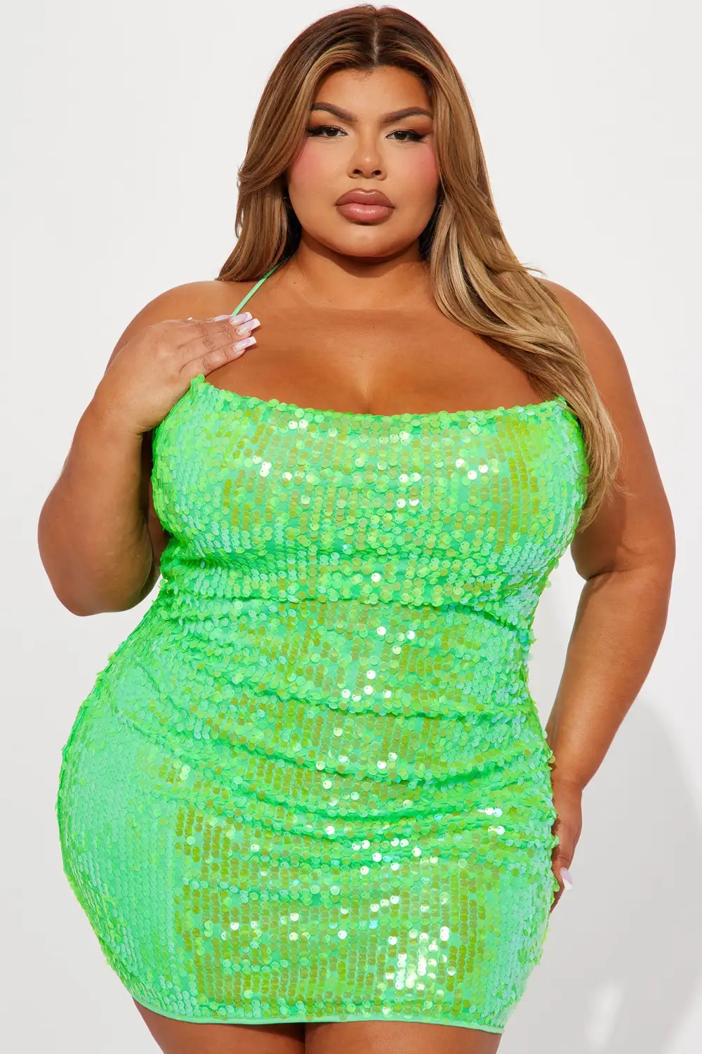 Kassidy Sequin Mini Dress - Green