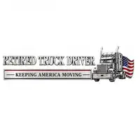 Retired Truck Driver Car Emblem Badge