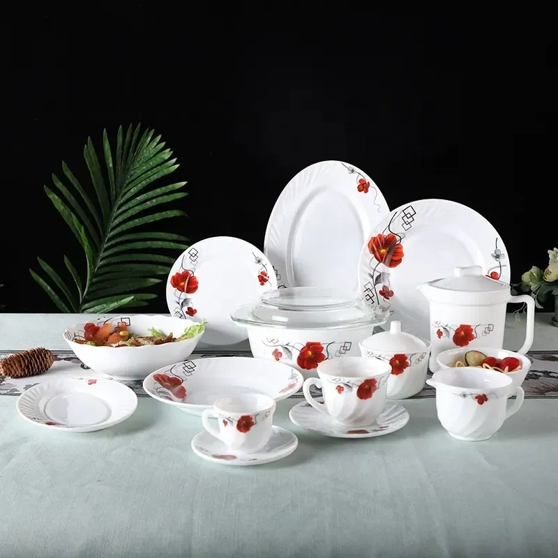 58pcs deluxe ceramic tableware set