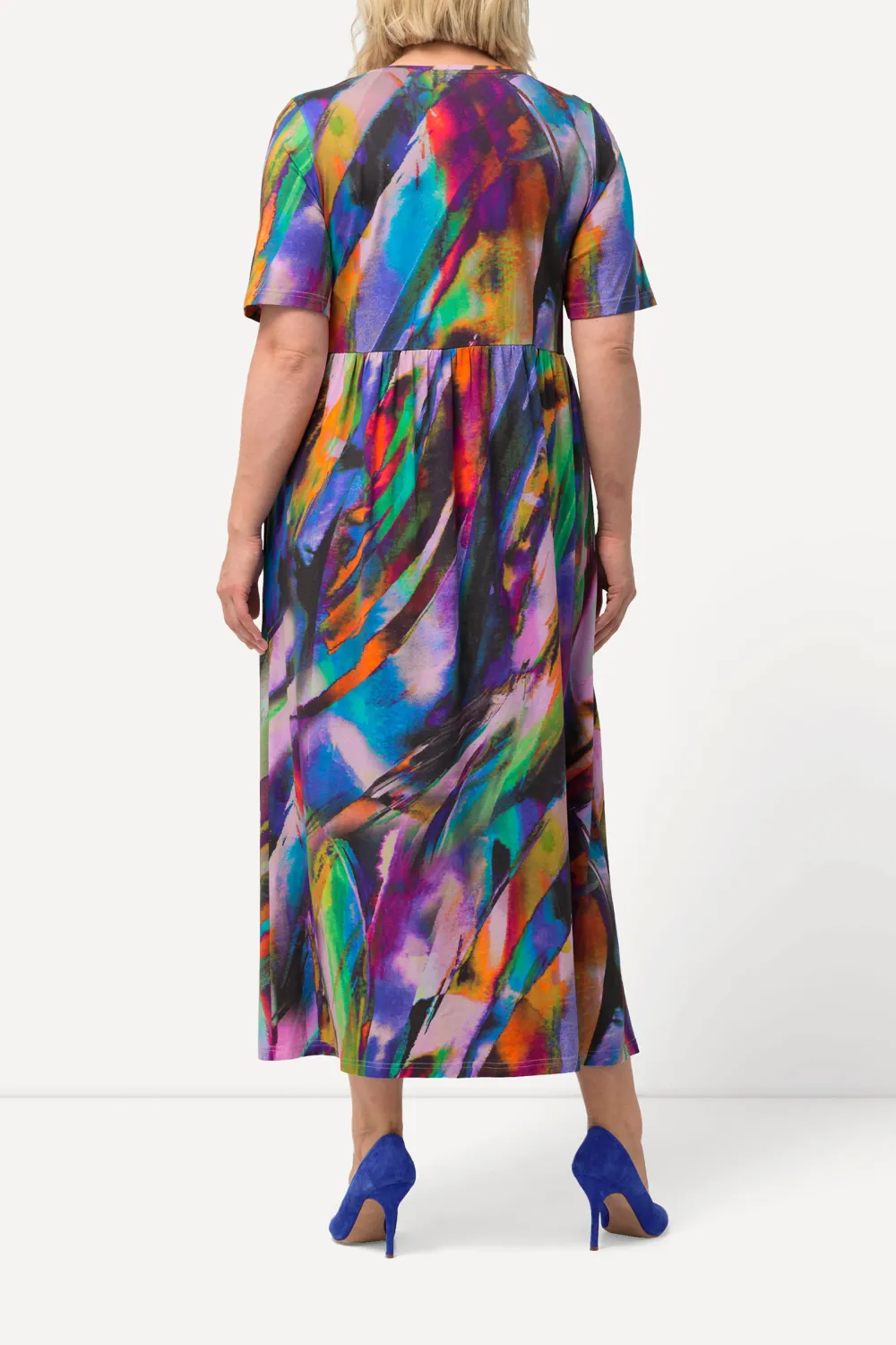 V-Neck Short Sleeved Dress