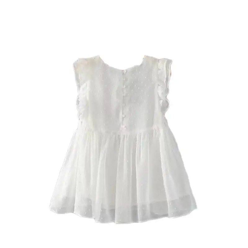 Seersucker Embroidered Sleeveless Top