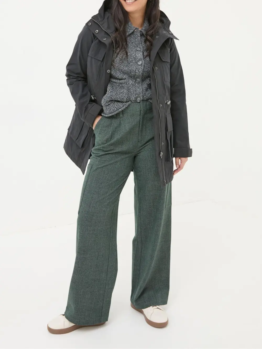 Tiegan Black Waterproof Coat