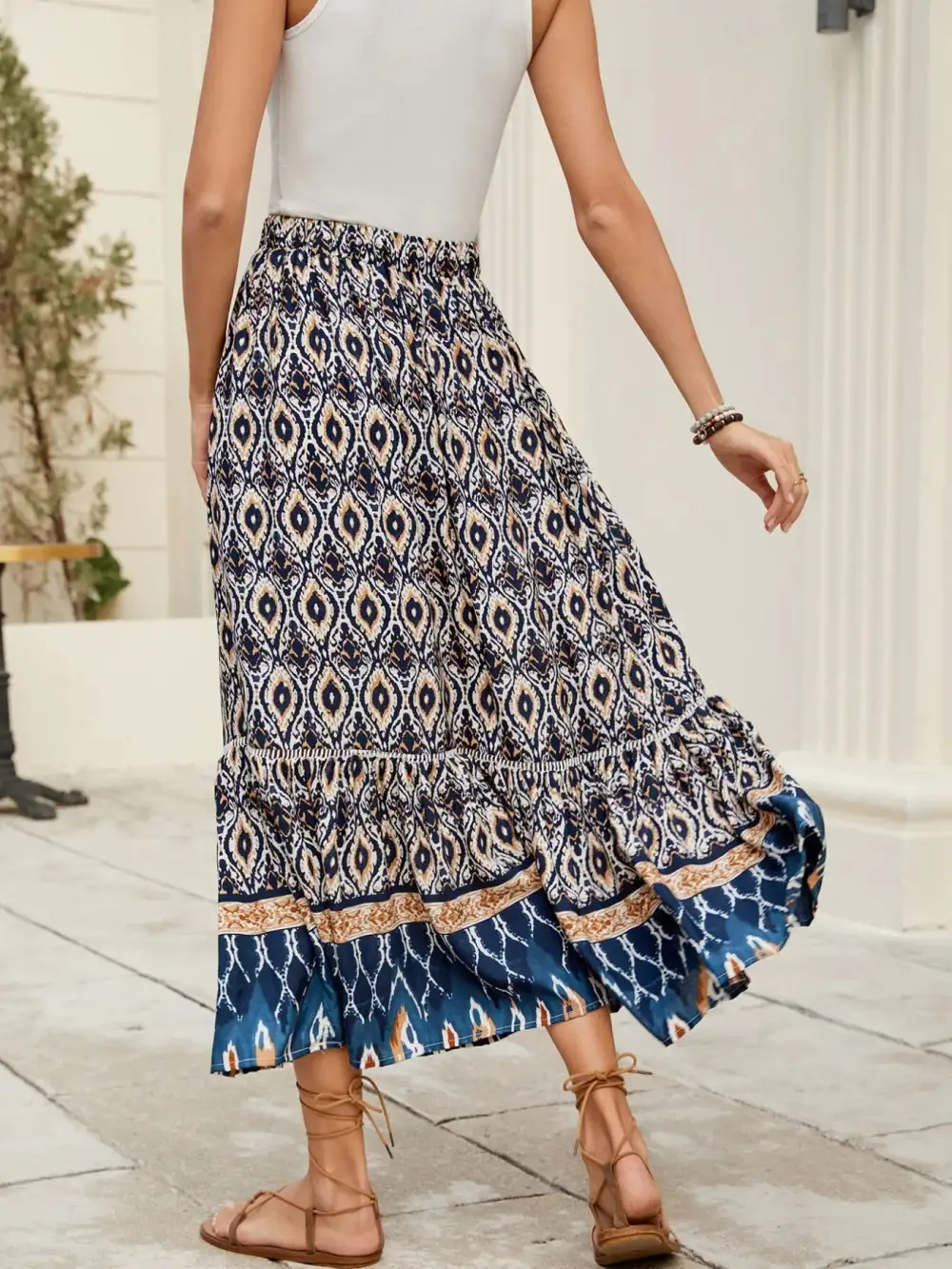 Bohemian Printed Maxi Skirt