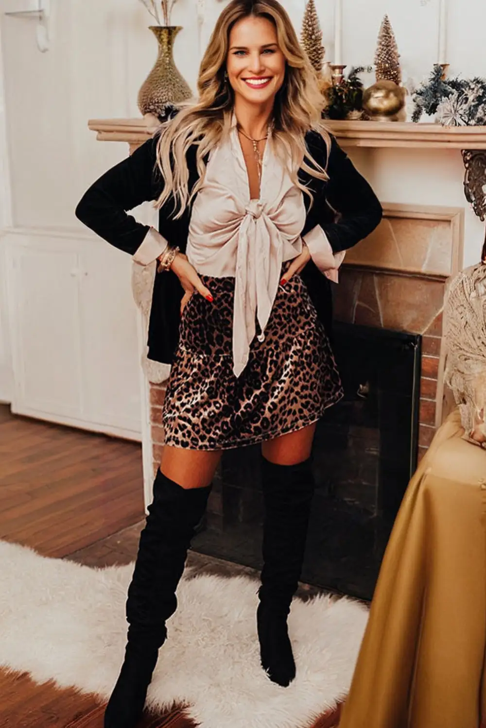 Soft Printed Leopard Skirt
