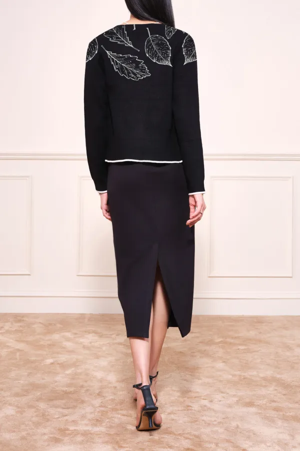 Black Long Sleeve Casual Style Outerwear