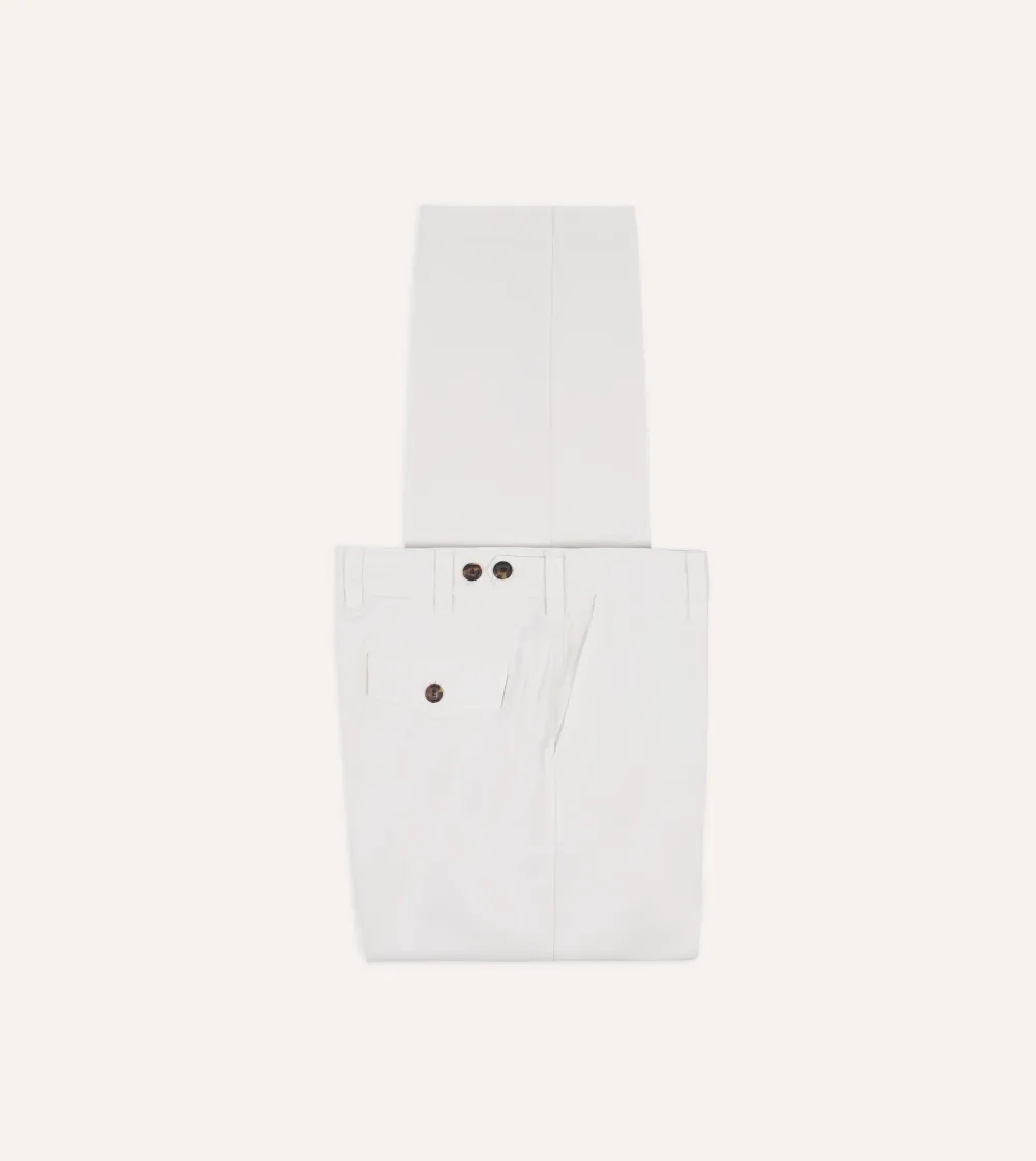 Daily Ecru Cotton Flat Front Chino