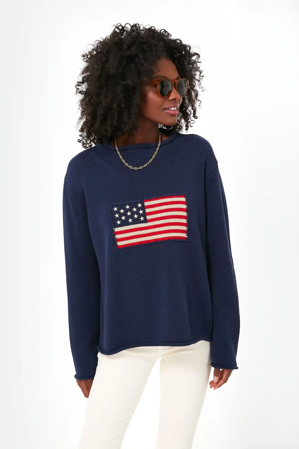 Navy Americana Sweater