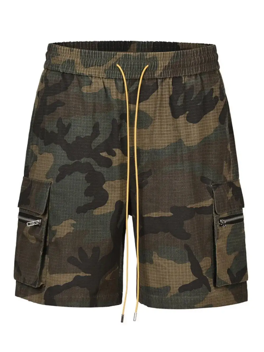 Classic Drawstring Cotton Blend Casual Shorts