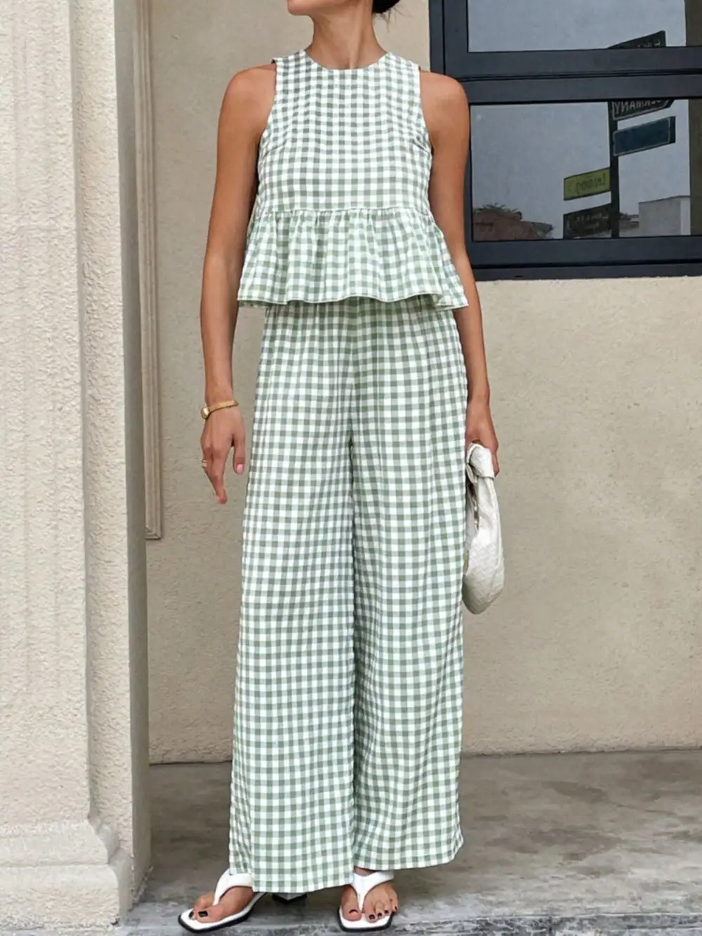Simple Wide Leg Sleeveless Jumpsuit