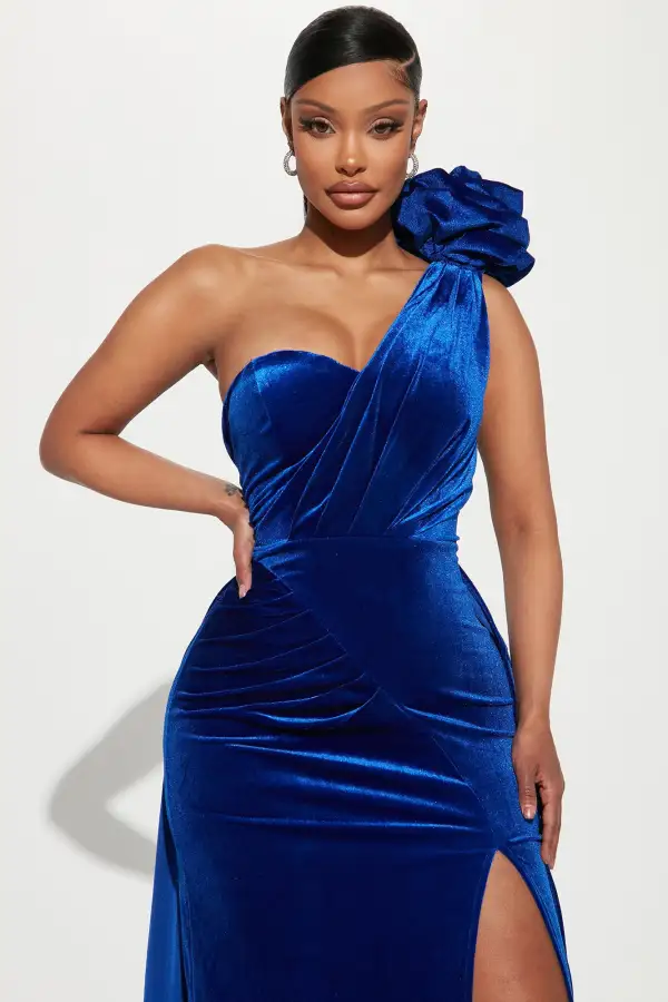 Rosalia Velvet Maxi Dress - Royal