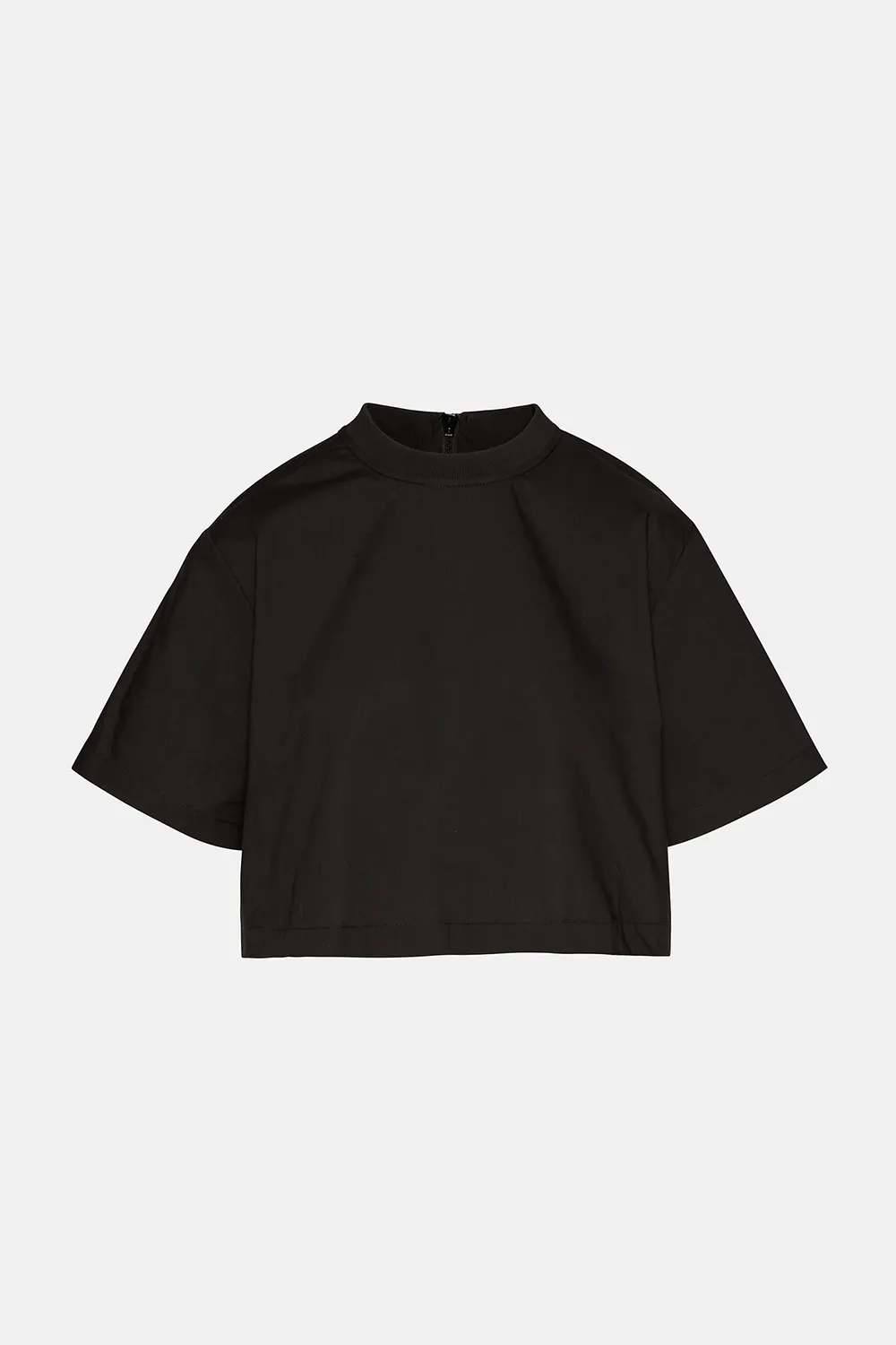 Boxy Cropped Top Black