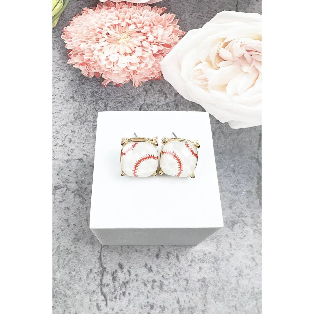Sports Ball Stud Earrings
