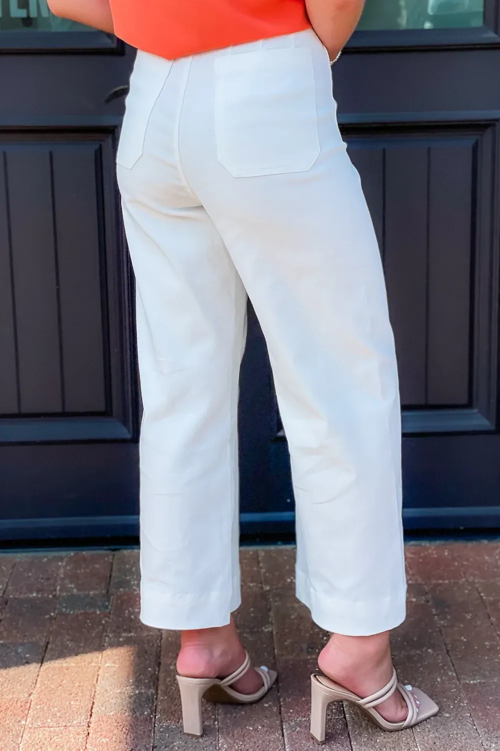 White Casual Loose Trousers