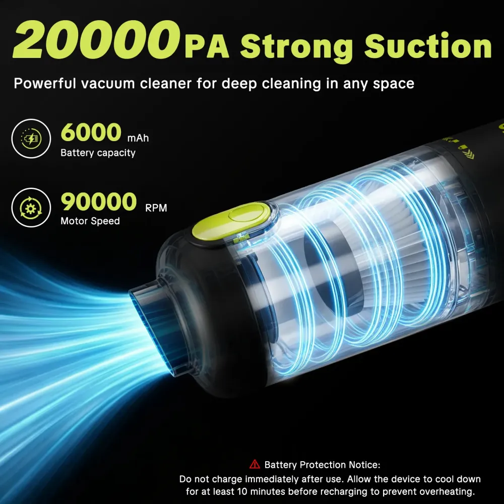 High-Power Car Wireless Vacuum Cleaner - Suction & Blow Dual Use