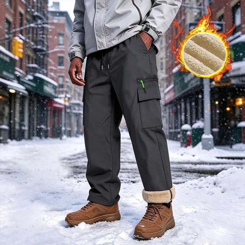 🧥 Built for Cold Days | Men’s Windproof Thermal Outdoor Pants
