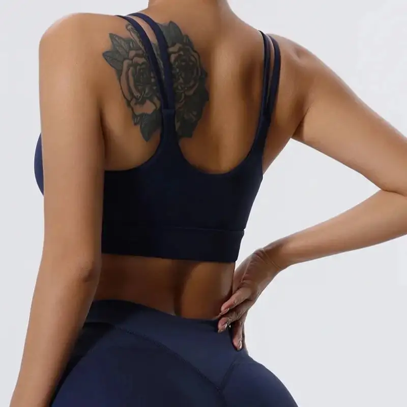 Convertible-Strap V-Neck Sports Bra