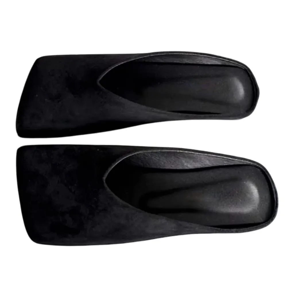 Velvet Slip On Mule Shoes