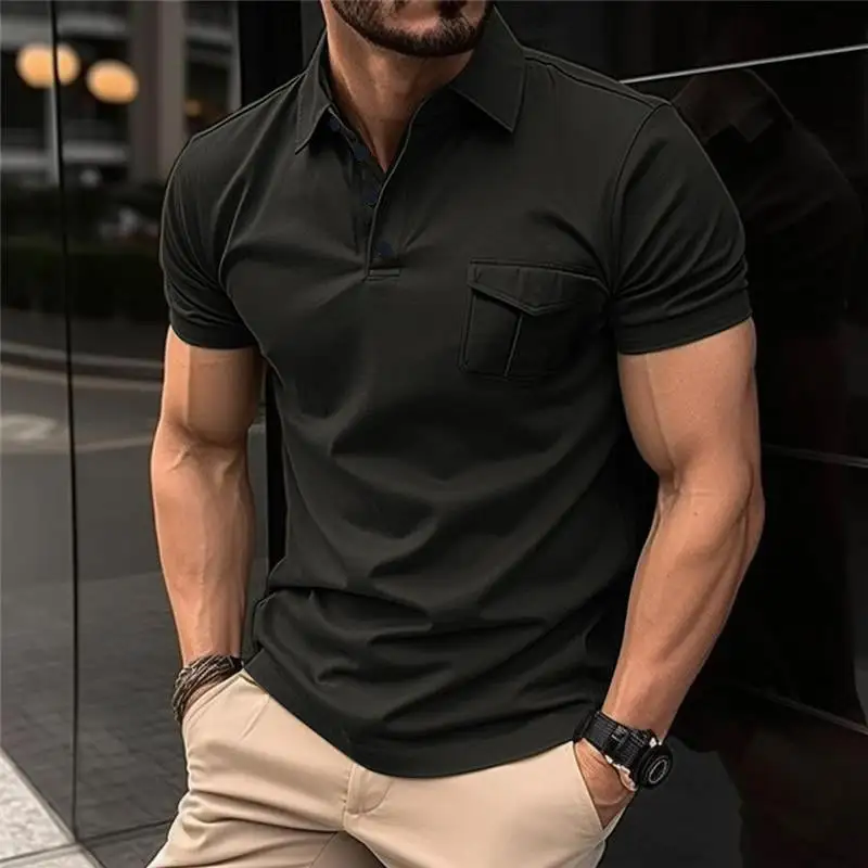 Everyday Short Sleeve Collared Knit Slim Fit Shirt