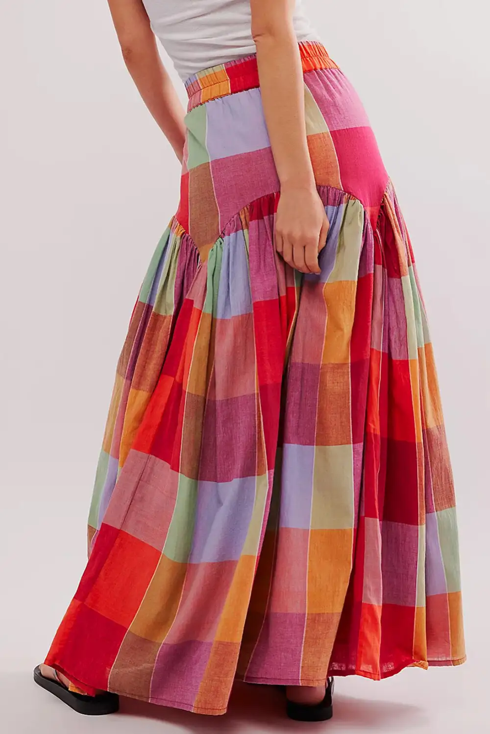 Maxi Print High Waist Skirt