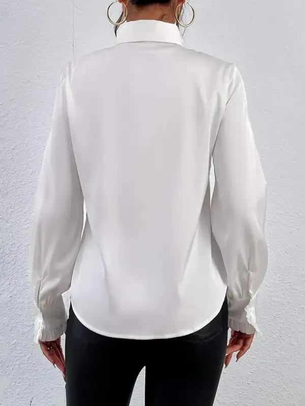 Ruffled Long Sleeve Blouse