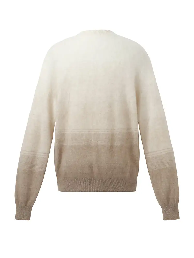 100% Brushed Cashmere Gradient Women Sweater