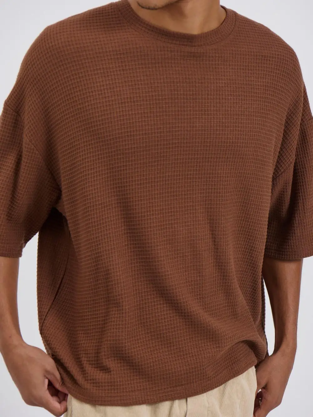 Simple Casual And Daily Coffee Brown Tee