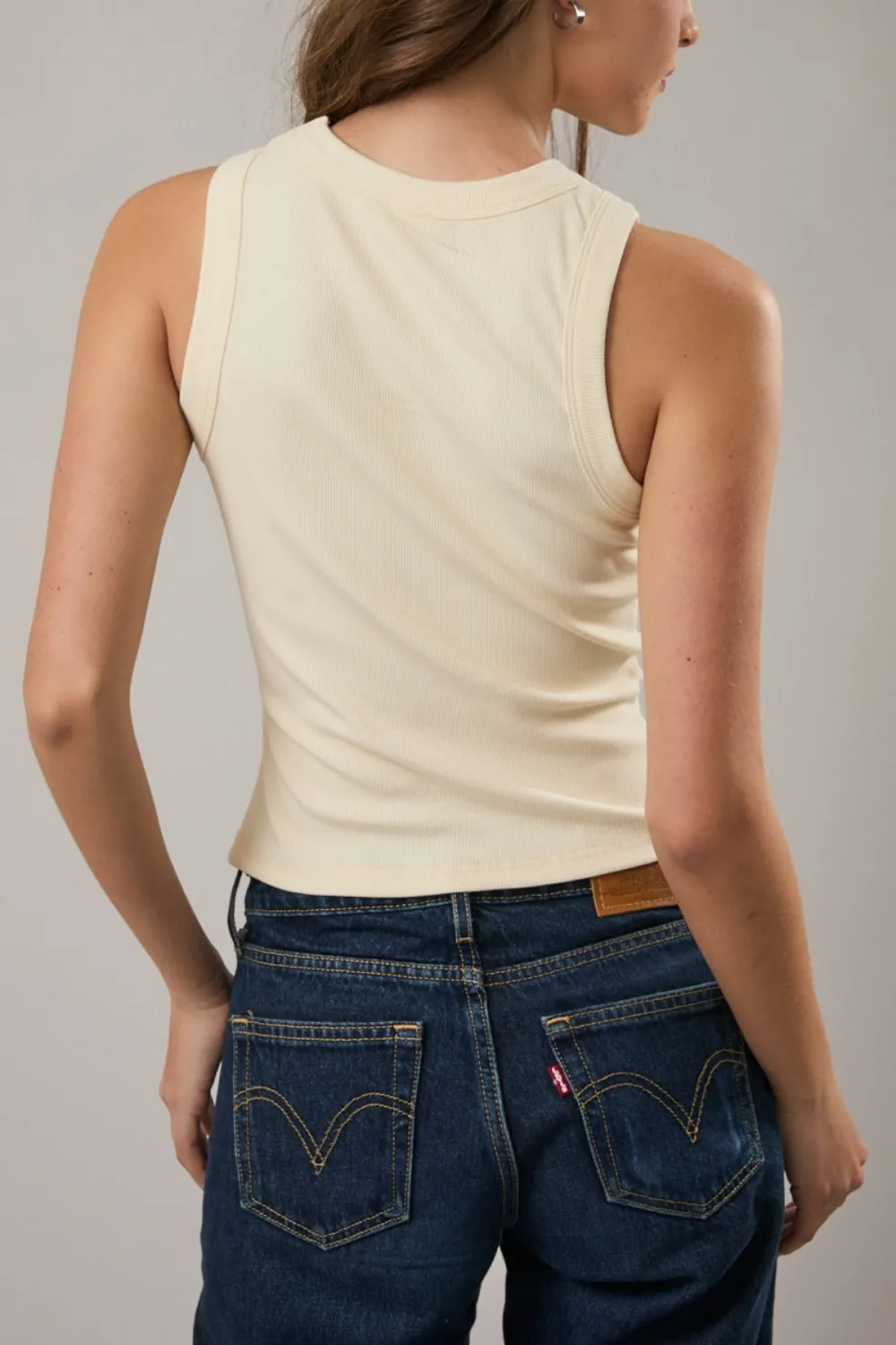 Sleeveless Cotton Rib Top
