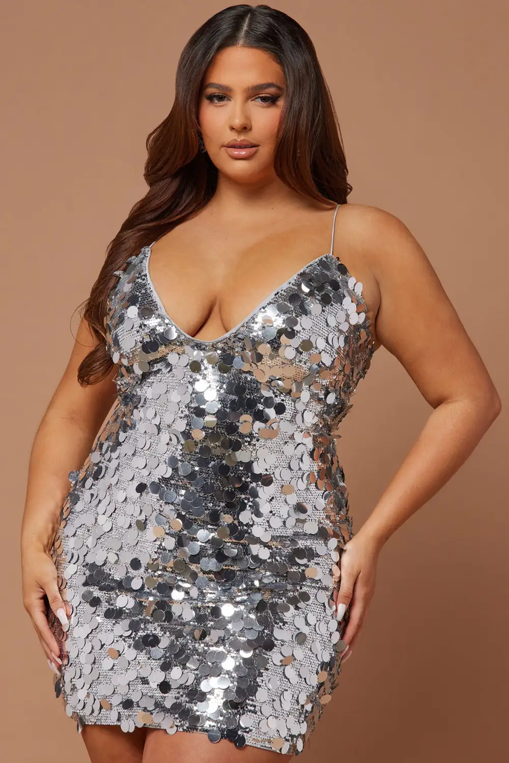 Rory Sequin Mini Dress - Silver