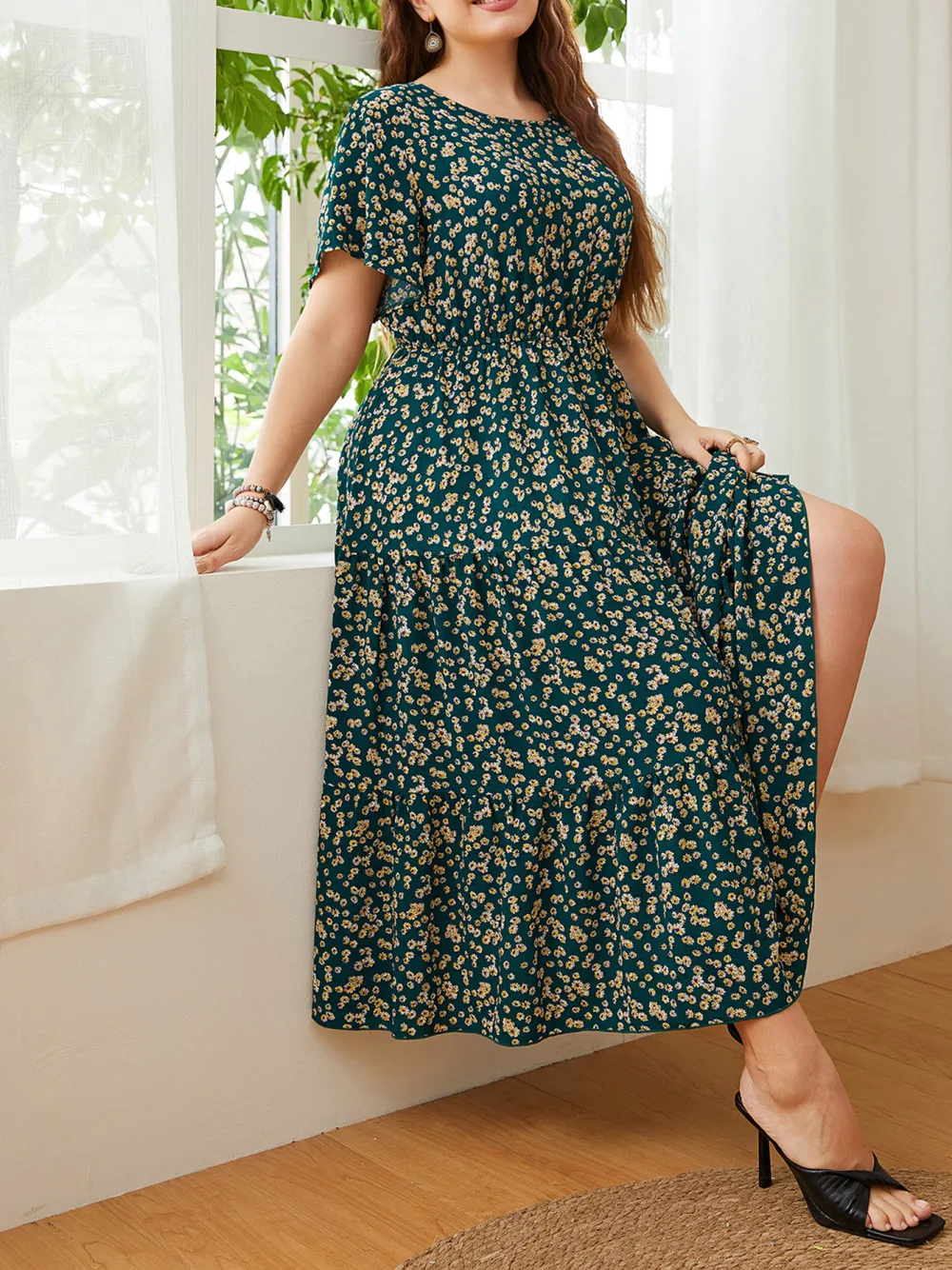 Plus Size Women Printed Dress