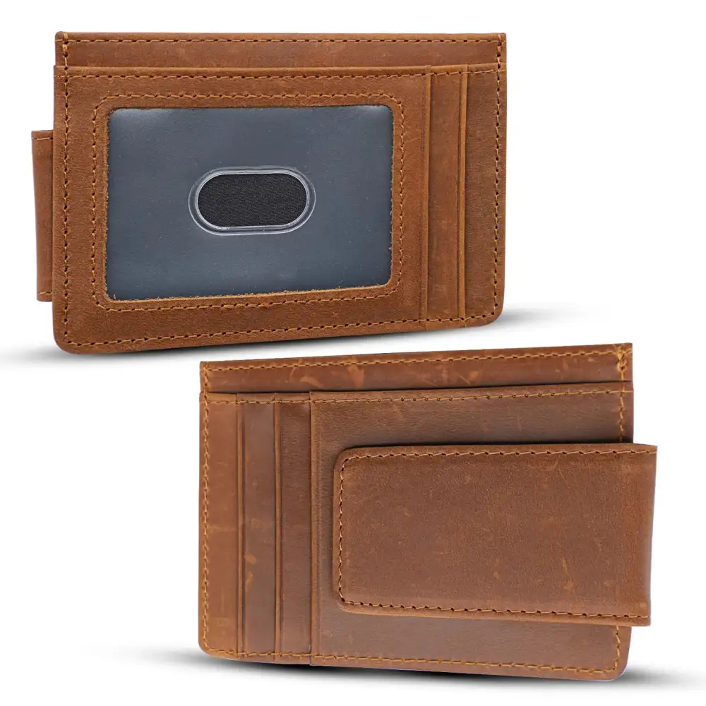 Magnetic Leather Phone Wallet
