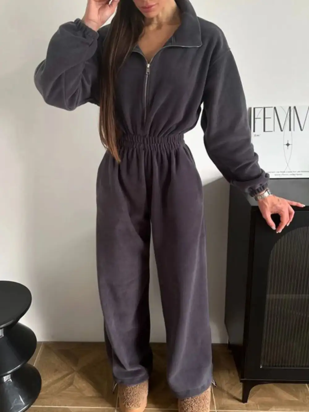 Everyday Zip Front Jumpsuit