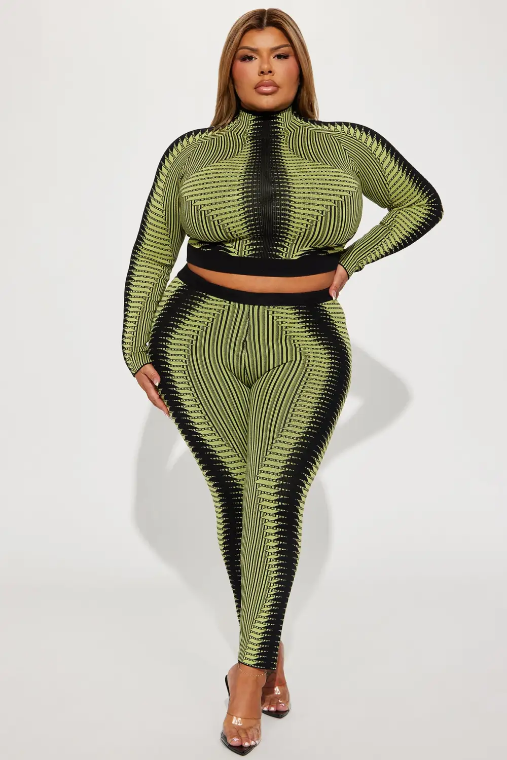 Kailee Sweater Legging Set - Lime