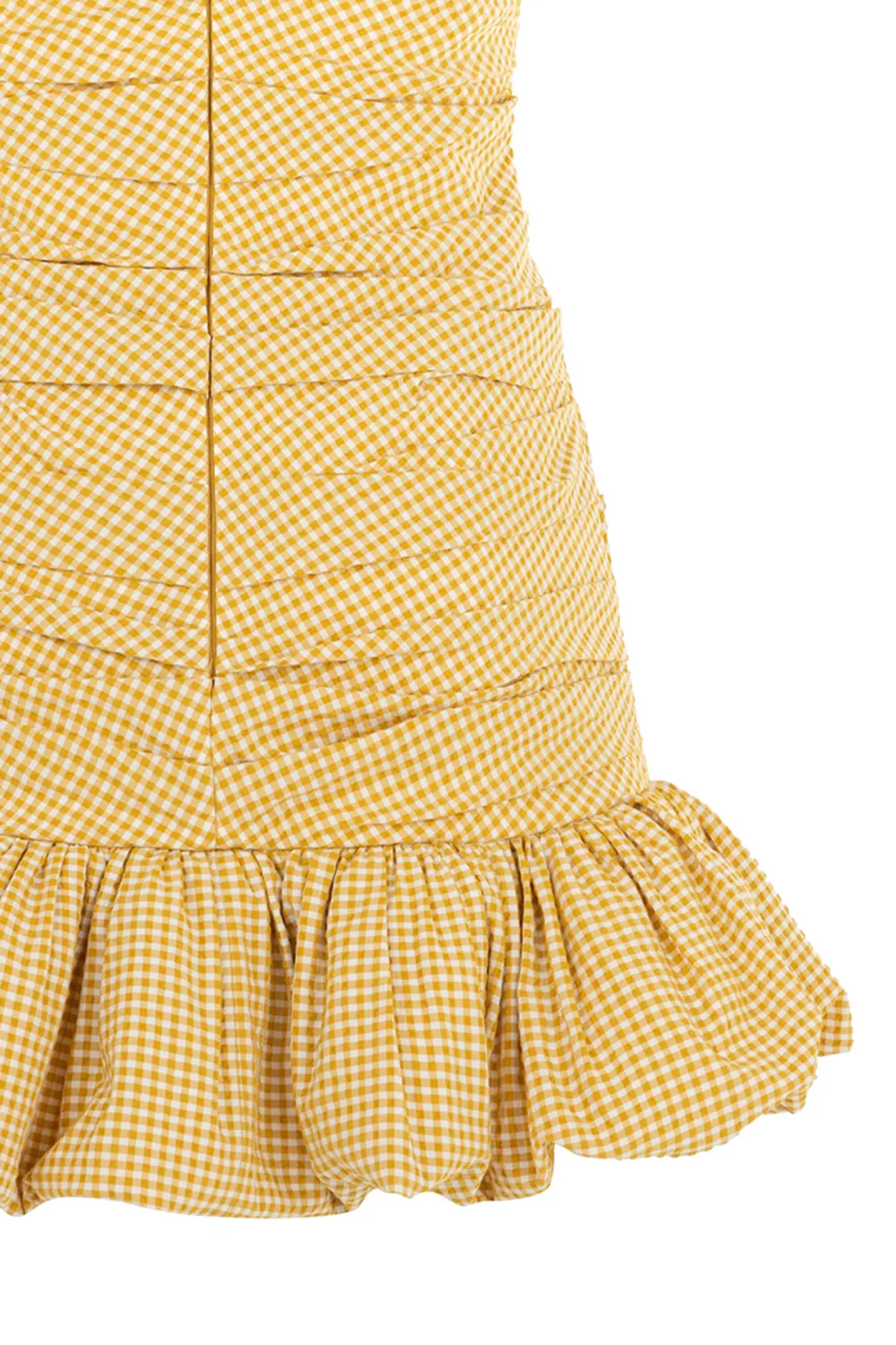 Strapless Mini Dress-Yellow
