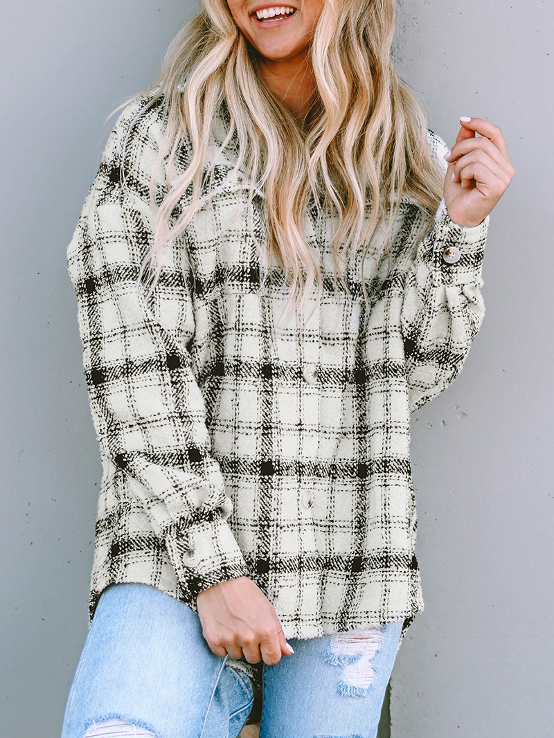 Oversized Plaid Pattern Flannel Shacket